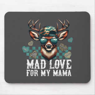 Mad Retro Love For My Mama Camo Deer Hunting Valen Mouse Mat