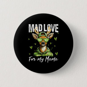 Mad Retro Love For My Mama Deer Hunting Boys Valen 6 Cm Round Badge