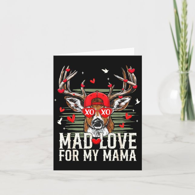 Mad Retro Love For My Mama Deer Hunting Happy Vale Card (Front)