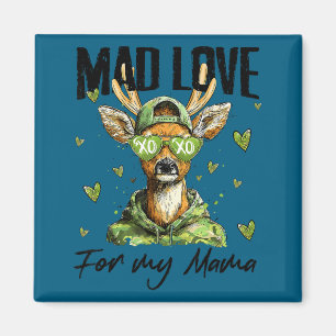 Mad Retro Love For My Mama Deer Hunting Happy Vale Magnet