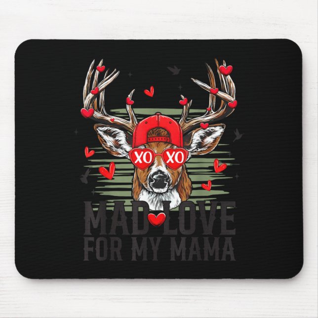 Mad Retro Love For My Mama Deer Hunting Happy Vale Mouse Mat (Front)