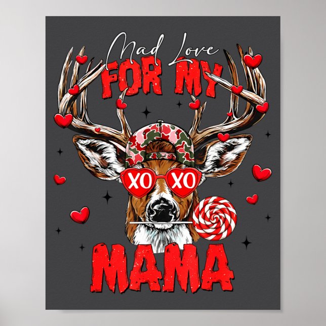 Mad Retro Love For My Mama Deer Hunting Happy Vale Poster (Front)