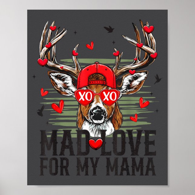 Mad Retro Love For My Mama Deer Hunting Happy Vale Poster (Front)