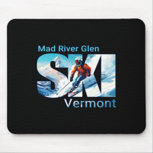 Mad River Glen Cool Skiing Vacation Ski Outdoor Sk Mouse Mat