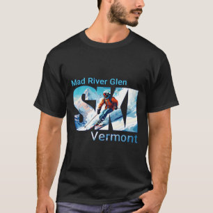 Mad River Glen Cool Skiing Vacation Ski Outdoor Sk T-Shirt