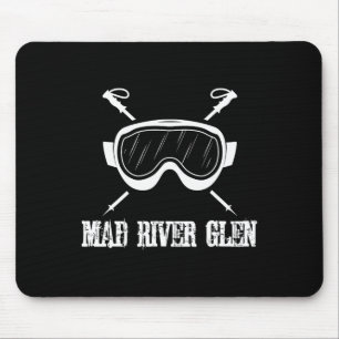 Mad River Glen Vermont Rustic Ski Skier Skiing Gog Mouse Mat
