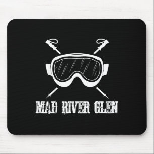 Mad river glen vermont rustic ski skier skiing mouse mat