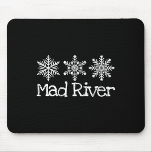 Mad River Mountain Ohio Ski Skiier Skiing Snowflak Mouse Mat