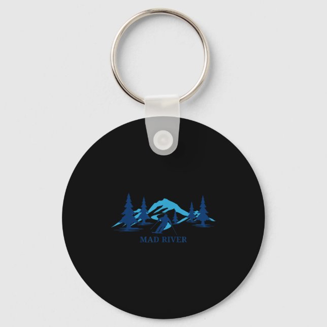 Mad river ohio ski resort skiing skier  key ring (Front)