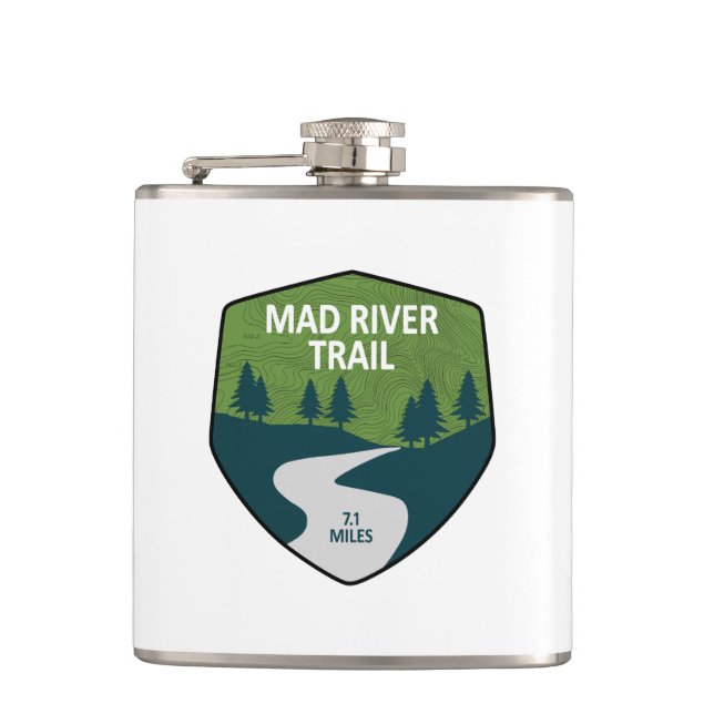 Mad River Trail Dayton Ohio Hip Flask (Front)