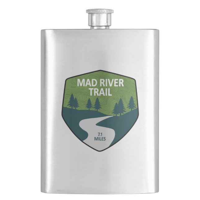 Mad River Trail Dayton Ohio Hip Flask (Front)