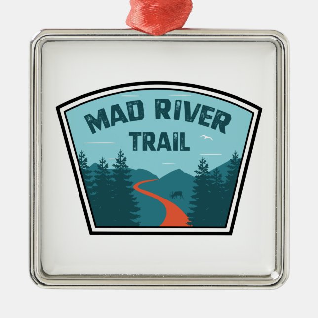 Mad River Trail Dayton Ohio Metal Tree Decoration (Front)