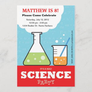 Mad Science Birthday Invitation