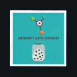 Mad Science Birthday Party Napkin<br><div class="desc">Customisable to your specifics. Credit to DreAmLoft.</div>