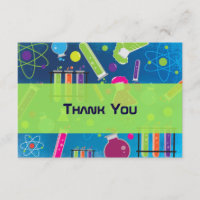 Mad Science Birthday Party Thank You Card