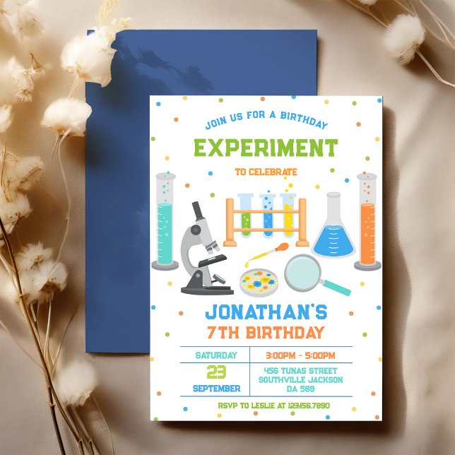 Mad Science Experiment Birthday Party Invitation (Creator Uploaded)