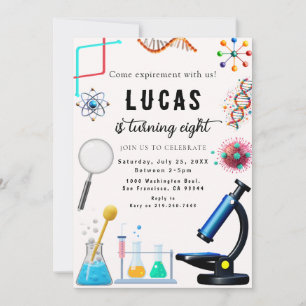 MAD Science Party Birthday Invitation