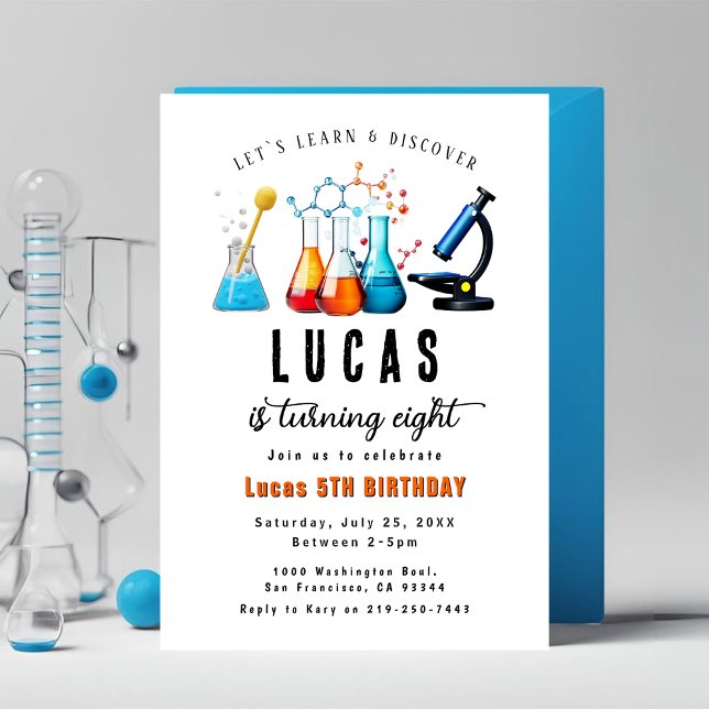 Mad Science Party Birthday Invitation (Creator Uploaded)