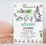 Mad Science Party Birthday Invitation<br><div class="desc">Ignite curiosity and celebrate in style with our science-themed birthday party invitations! Perfect for young scientists and curious minds, these invitations feature fun and colourful designs inspired by chemistry, biology, and outer space. Customise with your party details, and let your guests know they’re in for a day filled with experiments,...</div>