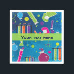 Mad Science Scientist Birthday Party Napkins<br><div class="desc">Mad Science Scientist Birthday Party Napkins. Customise with any text.</div>