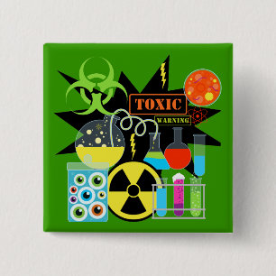 Mad Scientist 15 Cm Square Badge