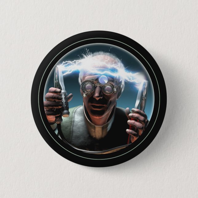 Mad Scientist #2 Round Button (Front)