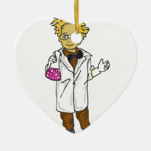 Mad scientist 4 - kid ceramic tree decoration