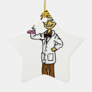 Mad scientist 4 - teenager ceramic tree decoration