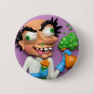 Mad Scientist 6 Cm Round Badge