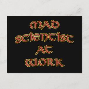 Mad Scientist At Work Postcards