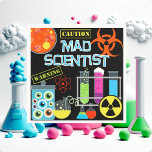 Mad Scientist Birthday Paper Napkins<br><div class="desc">Mad Scientist Birthday paper napkins,  a great design that features test tubes,  a jar of eyeballs,  beakers,  and more with blue text edged with white that reads Mad Scientist! We have the matching mad scientist birthday invitations,  paper plates,  T-shirts,  and chocolate dipped Oreos!</div>