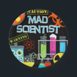 Mad Scientist Birthday Paper Plates<br><div class="desc">Mad Scientist Birthday paper plates,  a great design that features test tubes,  a jar of eyeballs,  beakers,  and more with blue text edged with white that reads Mad Scientist! We have the matching mad scientist birthday invitations,  T-shirts,  and chocolate dipped Oreos!</div>