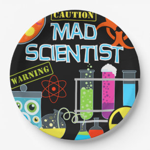 Mad Scientist Birthday Paper Plates