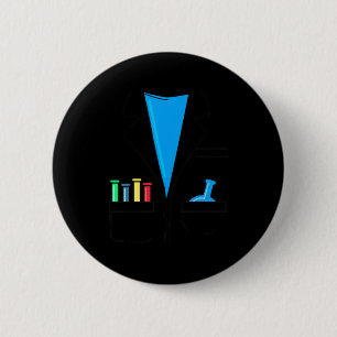 Mad Scientist Costume Nerd Chemistry Fun Science T 6 Cm Round Badge