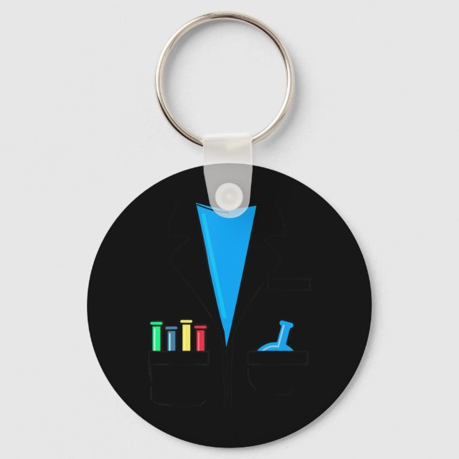 Mad Scientist Costume Nerd Chemistry Fun Science T Key Ring (Front)