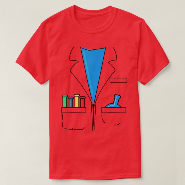 Mad Scientist Costume Nerd Chemistry Funny Science T-Shirt (Design Front)