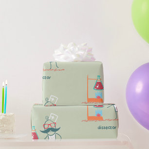 Mad Scientist Dissector with Moustache Wrapping Paper