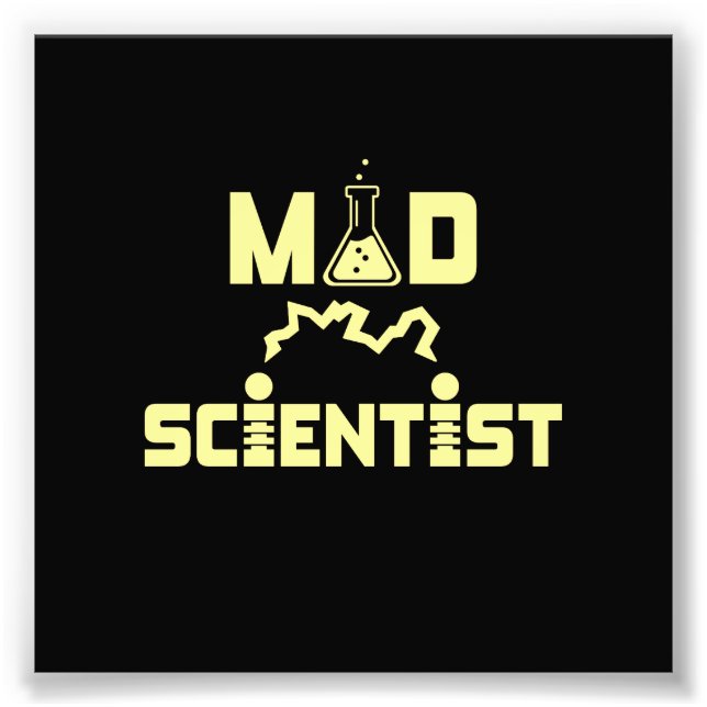 Mad Scientist Electric Science Beaker Photo Print (Front)