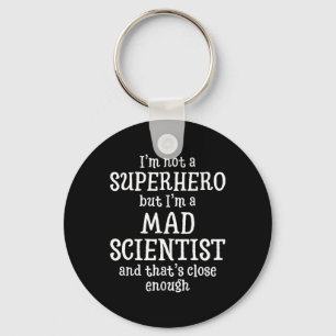 Mad Scientist Funny Halloween Party Key Ring