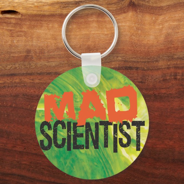 Mad Scientist Funny Science Key Ring (Front)
