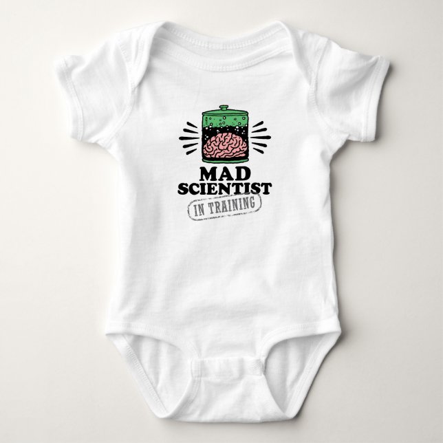Mad Scientist in Training Baby Bodysuit (Front)