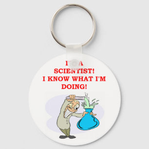 mad scientist joke key ring