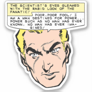 Mad Scientist Menace Vintage Comic Book Panel