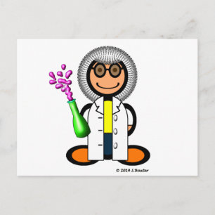 Mad scientist (plain) postcard