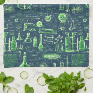 Mad Scientist’s ingenious blueprint  Tea Towel