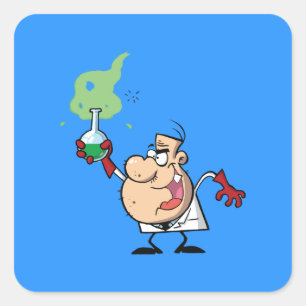 Mad Scientist Square Sticker