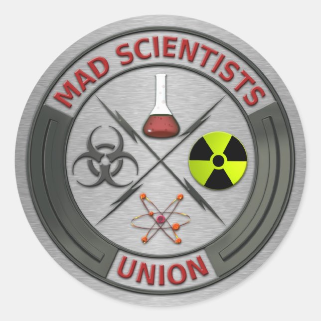 Mad Scientist Union Classic Round Sticker (Front)