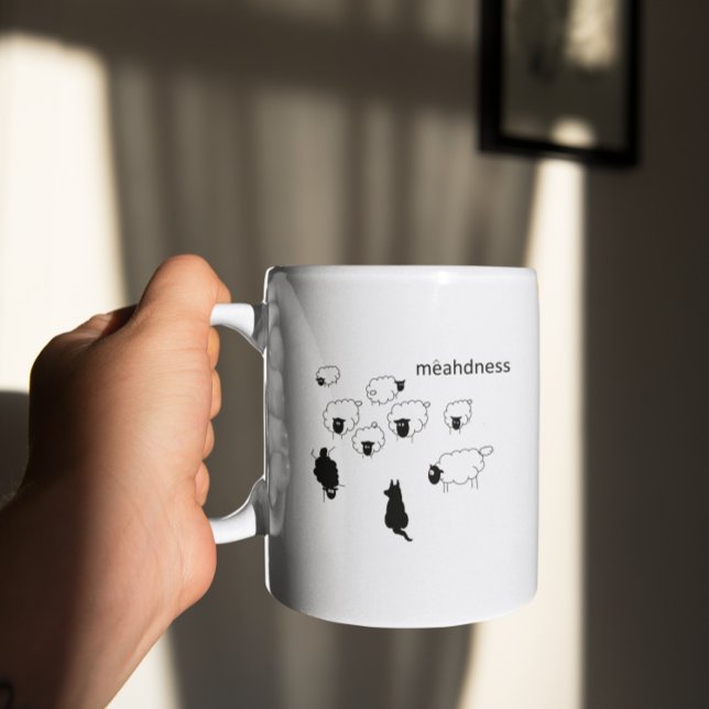 Mad Sheep doing handstand flock of sheep Coffee Mug (Creator Uploaded)