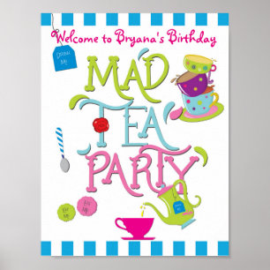 MAD TEA Party Birthday Welcome Table Sign