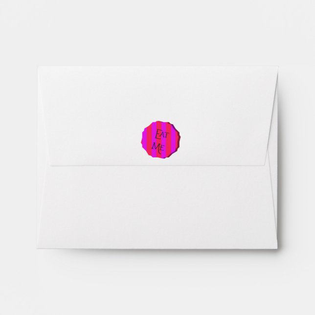 MAD TEA PARTY-EAT ME Party Invitation Envelope (Back (Top Flap))